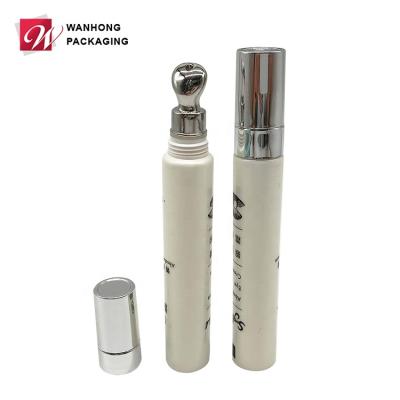 China Best Selling Custom Cosmetic 15ml Eye Essence Tube Containers With Massage Metal Applicator Zinc Alloy Tip for sale