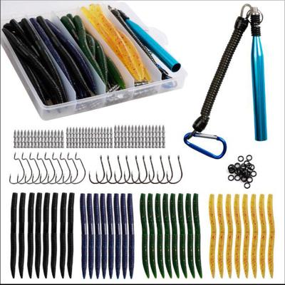 China 133pcs/kit Outdoor Sports Fishing Larvae Worm Lure Add Accessories Soft Baits 14cm Long Artificial Worm Cast Worm Soft Lure Bait Set for sale