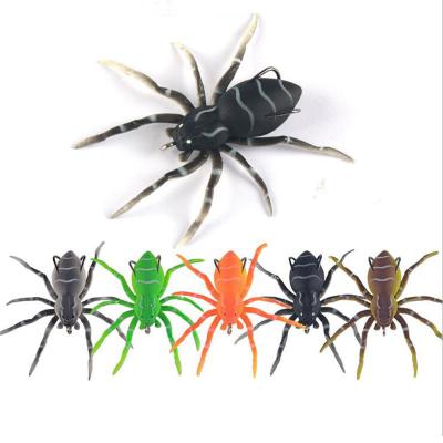 China New 80mm BASS Simulation 7g Floating Soft Spider Baits Fishing Lures for sale