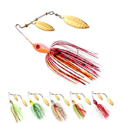 China 10g 16g 6 Colors Metal BASS Jig Spinning Spangled Brill Fishing Lures Loud Spinner Buzzbait for sale