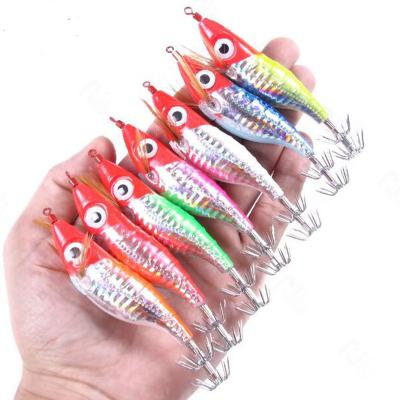 China Lure Plastic Fishing Jig Hooks Shrimp 10cm Wooden 9g 8 Colors Bait for sale