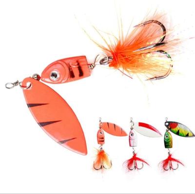 China Lead 6.2CM 6.7CM 7.5CM 3 Colors Fish Shape Distant Possibility Lead Jig Leads Hook Spinner Lure With Sequins for sale