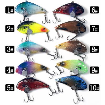 China New Remote Possibility 18g 7cm VIB ABS Sea Lure Deep Sea Lure Swimming Bait Black Carp Fish Shrimp Bait Fishing Lure for sale