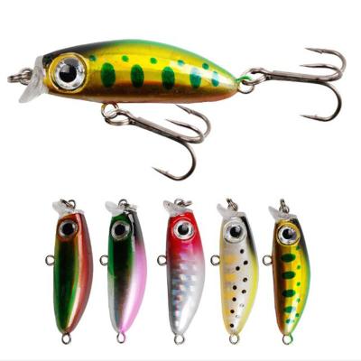 China Minnow Lure Slow Descent Artificial Hard Fishing Bait 4.2cm 3.2g Japan Mini ABS Plastic Trout Top Water for sale