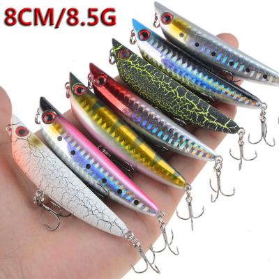 China Hot Selling 8cm Plastic ABS Plastic Hard Floating Snap 8.5g Bait Artificial Fishing Lure for sale