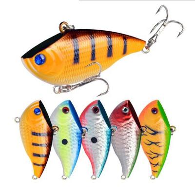 China 7.5g PLASTIC 55mm 5 colors vib artificial plastic sinking hard fishing lures for sale