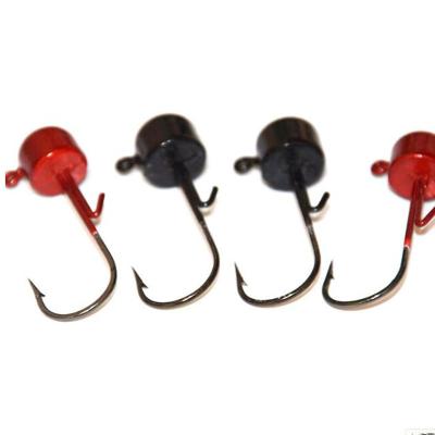 China New Convenient 1.6g-18g 6 Colors Lead Jig Head With Barbed Hooks for sale