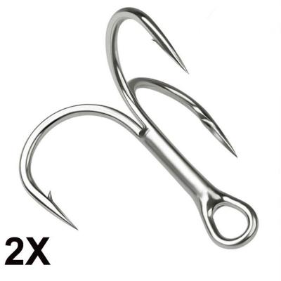 China Wholesale Outdoor Fishing Activity 2X Reinforce Strong Fishing Treble Hooks for sale