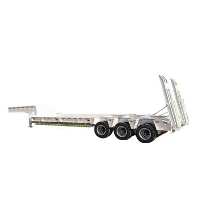 China Tuck Trailer 90 Ton 3 Axles Square Shape Semi Dump Trailer Tipper Semi Trailer for sale