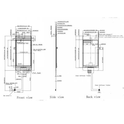 China 4.8 Inch OEM TFT Capacitive Touch Screen Manufacturer G+G Structure for sale