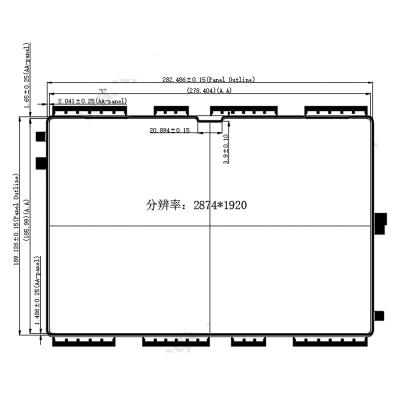 중국 12.6 Inch Flexible Amoled Display Resolution 2874*1920 With MM Oncell Touch 판매용