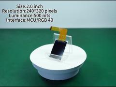 Custom 2 Inch Colour LCD Display Module TFT IPS With MCU 20 Interface