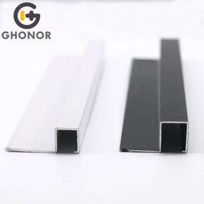 China Free Sample EUROPEAN Square Edge Powder Coating Black Metal Aluminum Trim Tile for sale