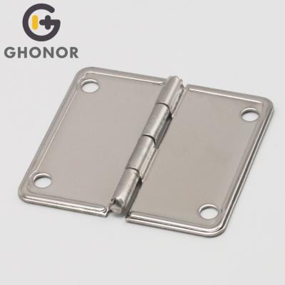 China Modern Rounded Corner Die Cast Iron Folding 304 Cabinet Door Hinges Stainless Steel for sale