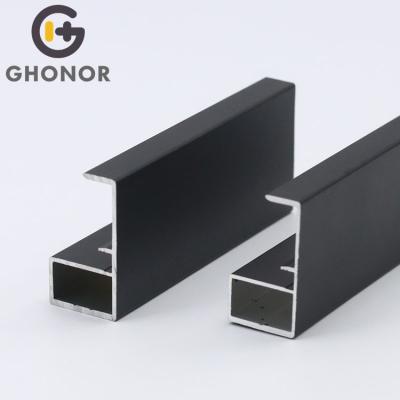 China Ghonor Manufacturing Square Frame Minimalist Aluminum Wardrobe Wall Cabinet Glass Price for sale