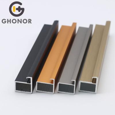 China Auto Window Minimalist Ghonor Manufacturing Square Frame Aluminum Wall Wardrobe Cabinet Glass Price for sale