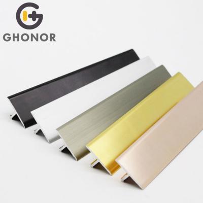 China Asian T Channel Aluminum Tile Trim External Corner Wall Decoration Material for sale