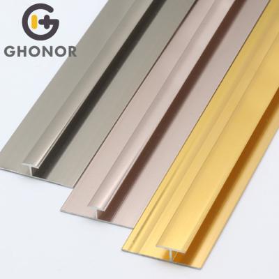 China Modern Custom Custom Aluminum H Shape Curved Ceramic Tile Tile Corner Edge Trim for sale