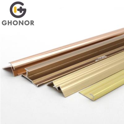 China Modern J Shape Type Aluminum Corner Joint I Shaped Copper Color Door Frame Shaped H Profile For House Door Ceiling Aluminum Profiles for sale