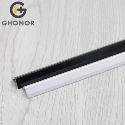 China Minimalist Aluminum Modern Style Metal Edge Black Profiles Ceramic Tile Corner Trim for sale