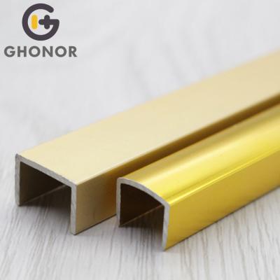 China Decorations Customize Al Extrusion 6063 High Quality C Shape Channel Gold Silver Color Anodized Aluminum U Profile For Cabinet Door for sale