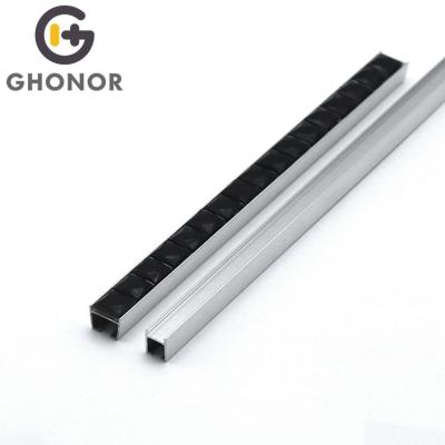 China Aluminum Corner Trim Listello Diamond And Bead Trim Decorations Metal Dividing Strips Tile Trim U Shape Edge for sale