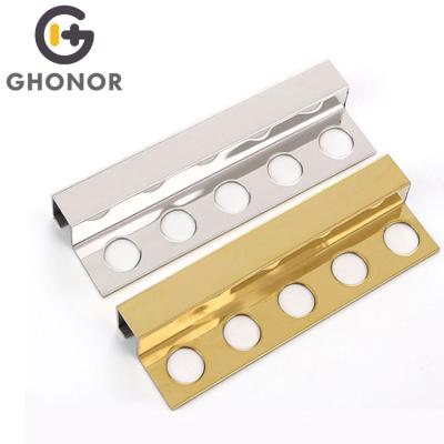 China Contemporary Decorative Stainless Steel Tile Trim Square Shape Edge for sale