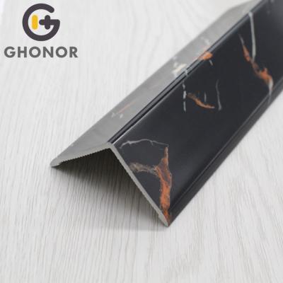 China PVC Minimalist Mix Corner Powder Stone Marble Package Bag Plastic L Shaped Trims for sale