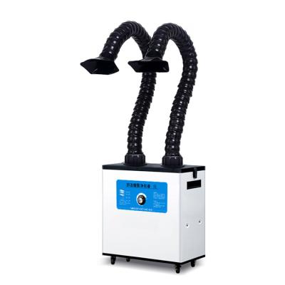 China Building Material Stores Double Extraction Flexible Arms Popular Clean Air Fume Welding Extractor for sale