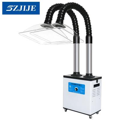 China SZJIJE Hair Salon Double Arms Moxa Smoke Extractor For Medical Moxibustion Laser Smoke Evacuator for sale