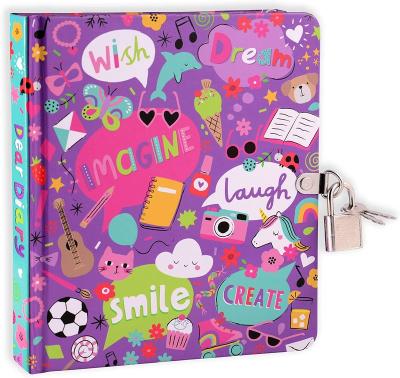 China Custom Hardcover Kid Gift Hardcover Notebook Notebook with Lock and Key for sale