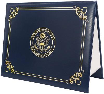 China Wholesale Faux Leather Naturalization Certificate Cover With US Citizenship for sale