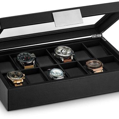 China fashionable custom made leather watch box/trendy leather watch case for sale