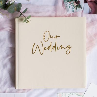 China Paper Your Perfect Day Wedding Photo Album Cream and Gold Wedding Scrapbook for sale