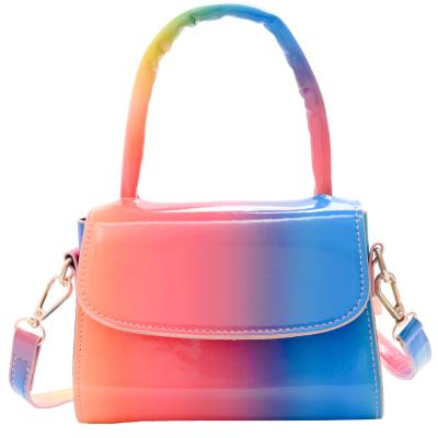 China Hot Selling High Quality AliExpress Rainbow Jelly Purse Silicone Crossbody Bag Candy Color Small Jelly Bag Purses for sale