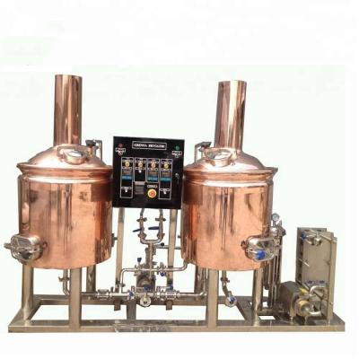 China Hotels Brewery 200l Red Copper Micro Beer Brewed Equipment Used For Restaurant for sale