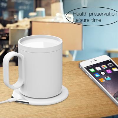 China Viable Special Smart Radio Cup Heater 55 Degree Thermostatic Mug Passionate Gift Coffee Mug With Wireless Charger for sale