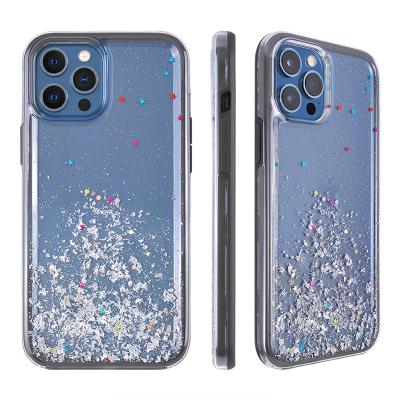 China Factory Direct Sales of Anti-fall Star Clear Fashion Glitter Resistant Phone Cases For Resin for sale