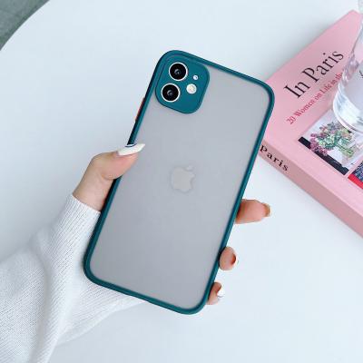 China Anti-fall PC Rubber Matte Skin Feeling Colorful Back Cover TPU Back Cover Phone Case With Full Camera Protection For iphone 11 pro max for sale