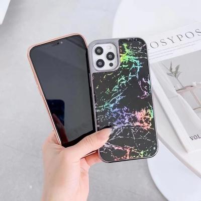 China Anti-fall fashionable weview luxury marble phone case OEM 3 in 1 shockproof shell for iphone 13 for sale