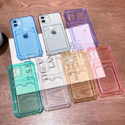 China Anti-drop Latest Weview Crystal Clear TPU Cell Phone Case witb Card Slot For iPhone 12 Pro Max for sale