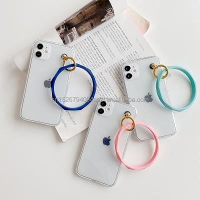 China Hot Selling Anti-drop Weview Clear TPU Phone Case With Ring Fashion Girl Bracelet Candy Cover For iphone 11 pro for sale