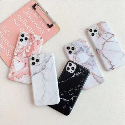 China Luxury Anti-fall TPU Marble Phone Case For iPhone 11 IMD Marble Mobile Custom Cover For iphone 12 for sale