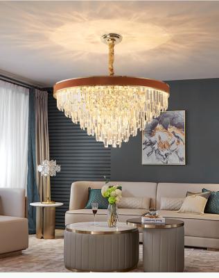 China Modern Luxury Decoration Pendant Lights Surround Modern Home Ceiling K9 Luxury Crystal Led Chandelier for sale