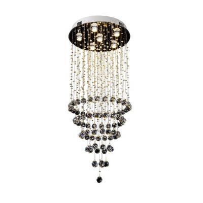 China 2020 Modern New Design Crystal Raindrop Chandelier Modern Style Silver for sale