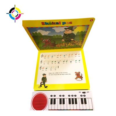 China Fashionable education kids learning books with sound module piano for sale