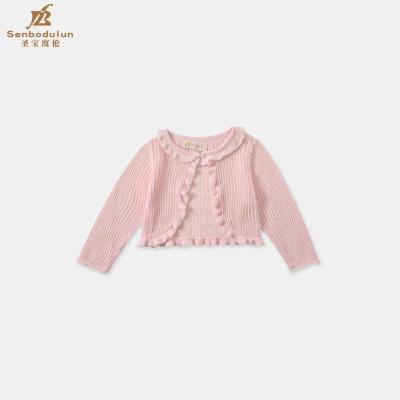 China Spring 2021 New Long Sleeve Knitwear Fashion Children Breathable Thin Babies Knitted Sweater Cardigan for sale