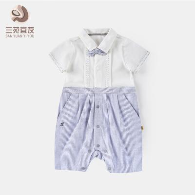 China 100% Cotton Baby Jumpsuit Wholesale Baby Clothes Boys Girls Short Sleeve Baby Romper for sale