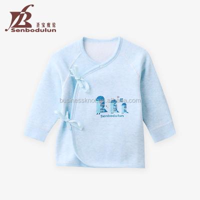 China Style Anti-Shrink Baby Cotton Kimono Girls Top Clothes With Long Sleeve For Winter Spring Autumn for sale