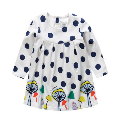 China Breathable Girls Dresses Cutie Bear New Spring Long Sleeve Factory Printed Baby Clothes for sale